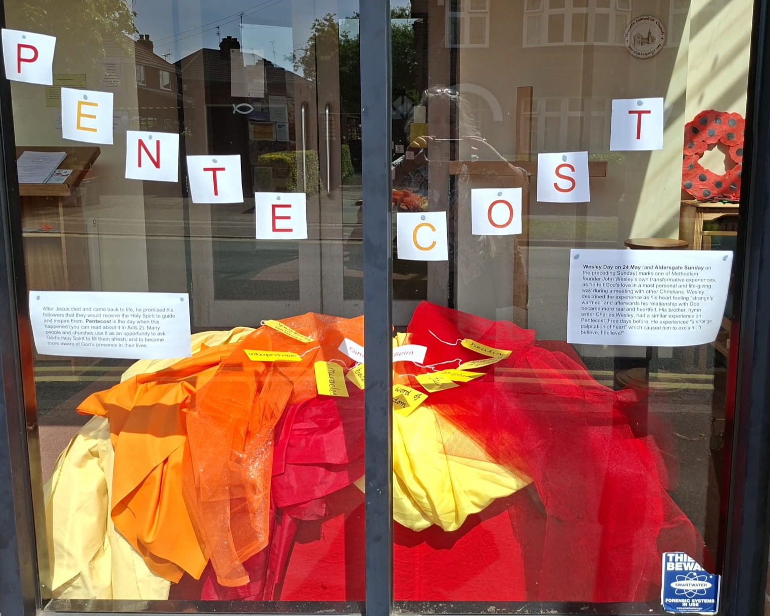 knitted cross banner