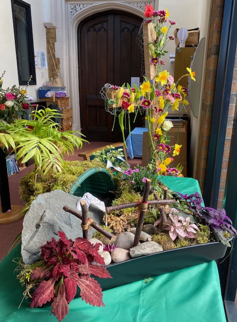 knitted cross banner